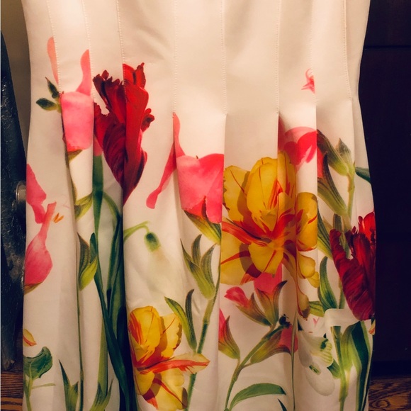 Calvin Klein Women's Floral Print Fit & Flare Dress - Picture 4 of 6
